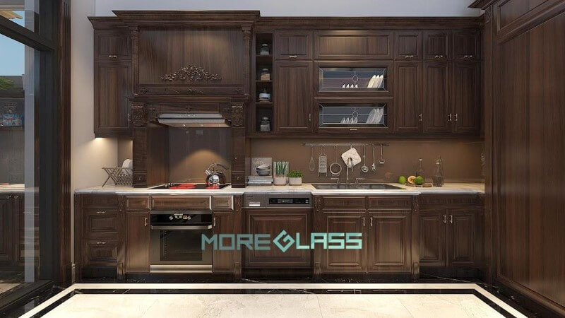 Mẫu kính ốp bếp cường lực bền đep, giá rẻ