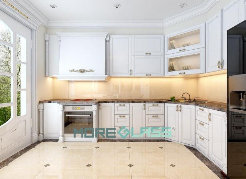 Mẫu kính ốp bếp cường lực bền đep, giá rẻ