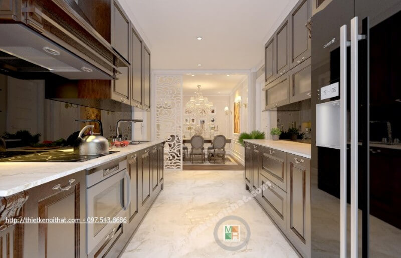 Thiết kế nội thất phòng bếp nhỏ
