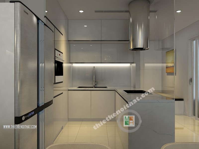 tủ bếp gỗ công nghiệp An Cường