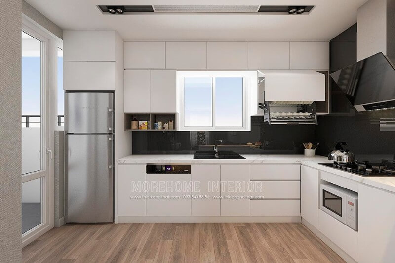 Thiết kế nội thất phòng bếp chung cư hiện đại Trang trí nội thất phòng bếp đẹp