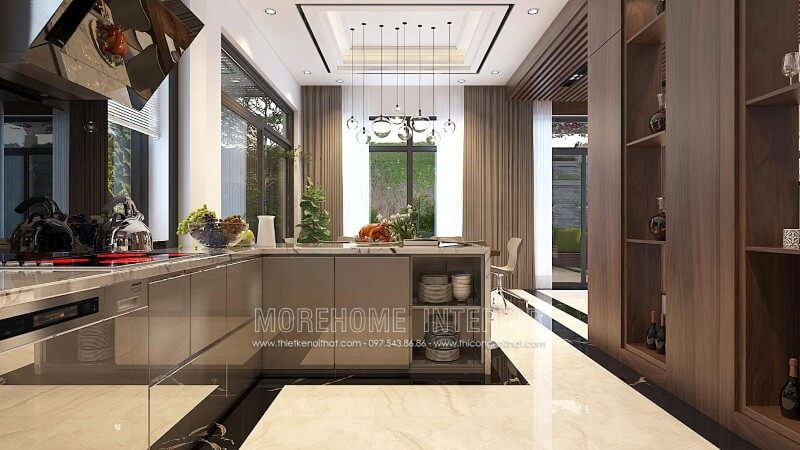 Mẫu tủ bếp đẹp hiện đại
