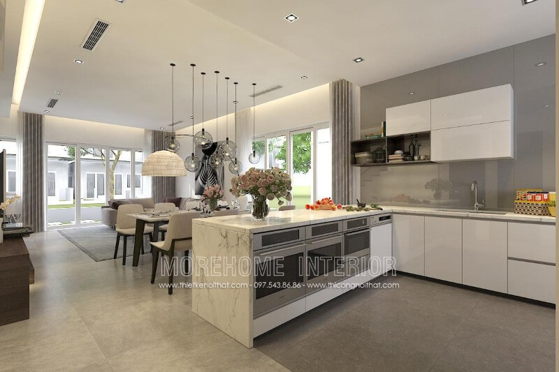 Mẫu tủ bếp đẹp hiện đại