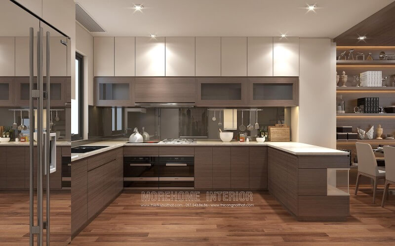 Mẫu tủ bếp đẹp hiện đại