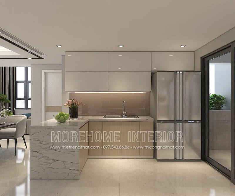 Mẫu tủ bếp đẹp hiện đại