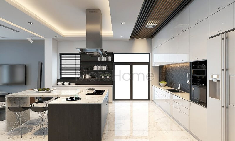 Mẫu tủ bếp đẹp hiện đại