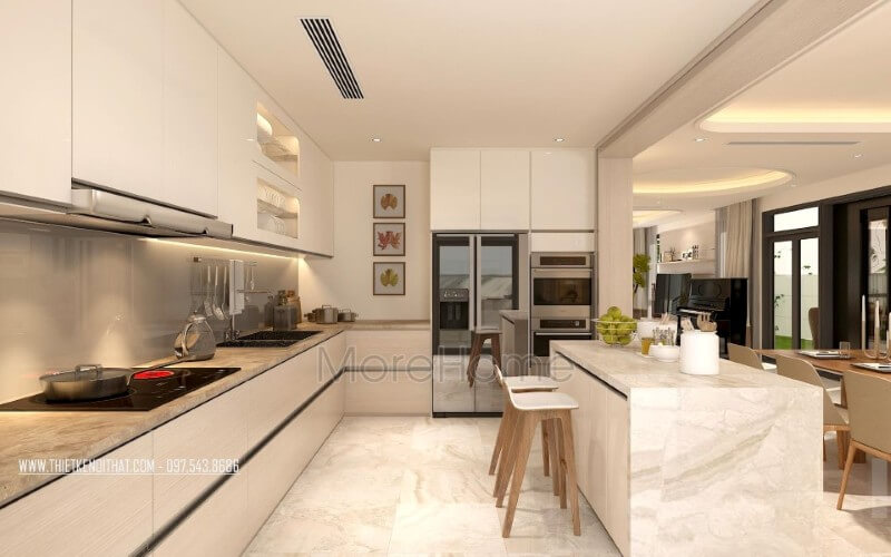 Mẫu tủ bếp đẹp hiện đại