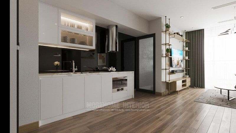 Mẫu tủ bếp đẹp hiện đại